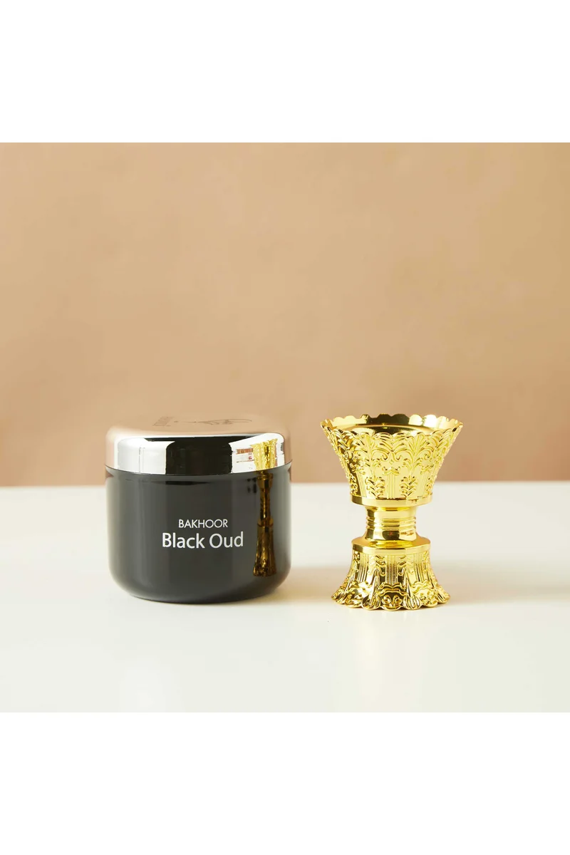 حميدي Black Oud Bakhoor and Burner Gift Set